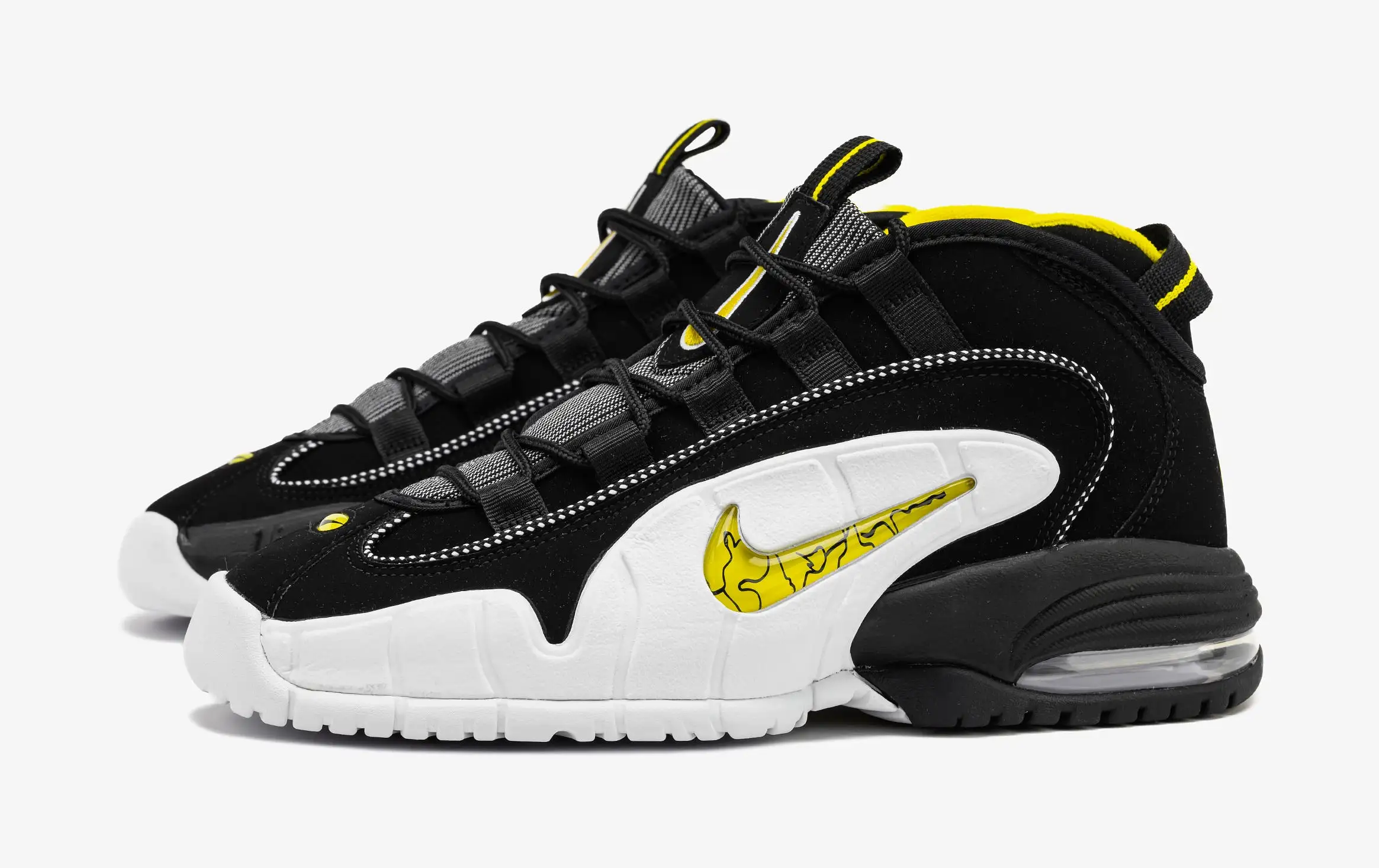 Air Max Penny Mens Basketball Shoes (White/Black/Opti Yellow)