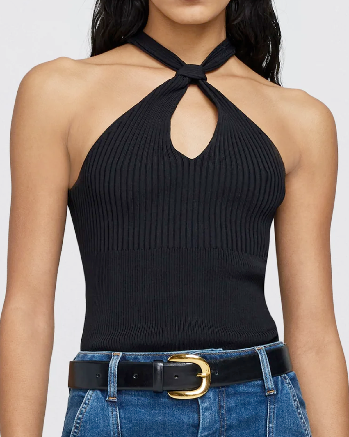 Andrea Halter Knot Top (Black)