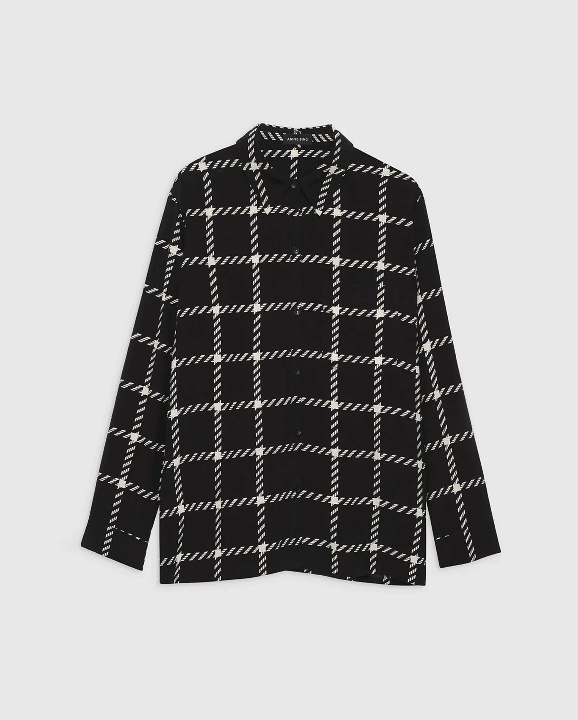 ASPEN SHIRT / BLACK AND WHITE PLAID