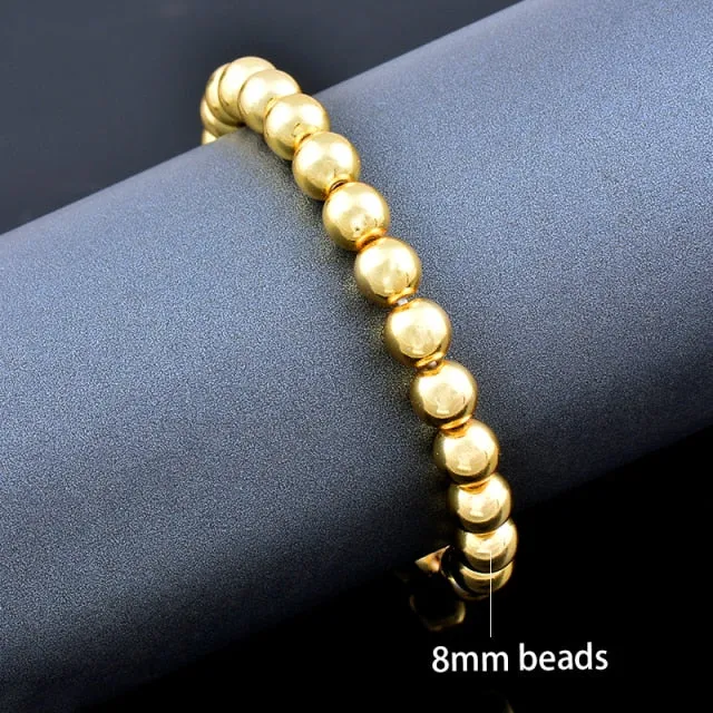 Ball Bangle Gold Color Round Beads Bracelets