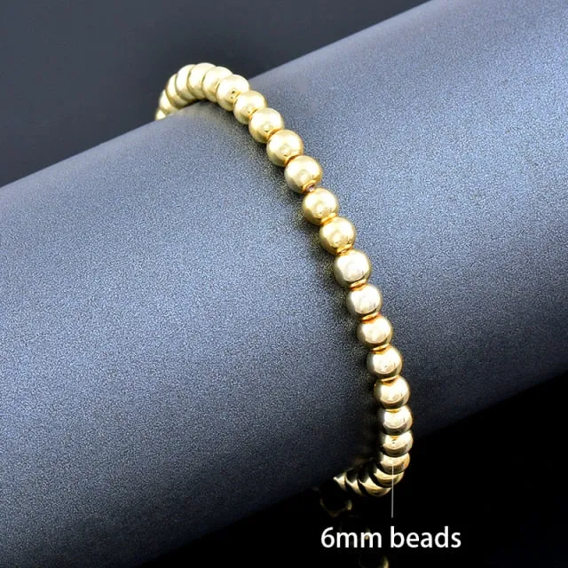 Ball Bangle Gold Color Round Beads Bracelets