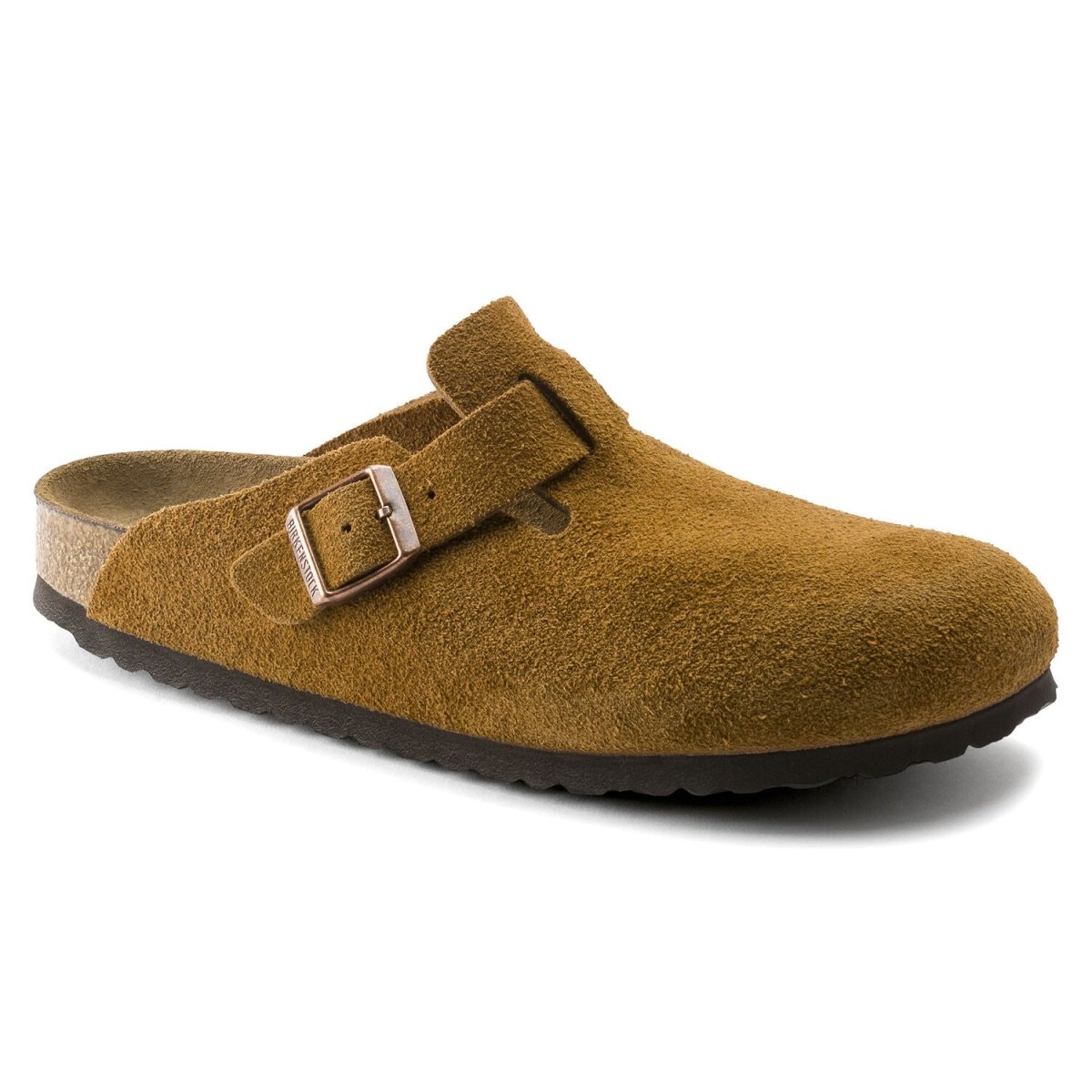 Birkenstock Men's Boston SOFT Footbed Mink Suede