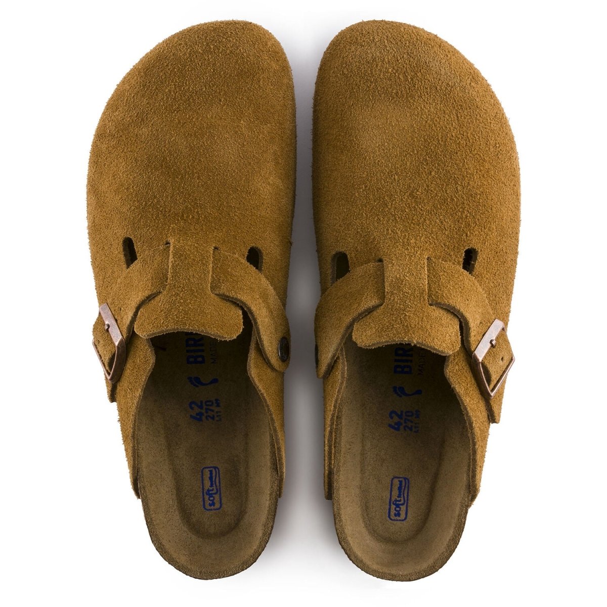 Birkenstock Men's Boston SOFT Footbed Mink Suede