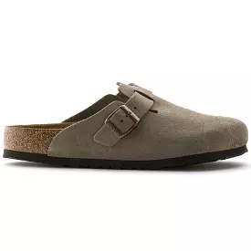 Birkenstock Women's Boston Soft Footbed Taupe Suede