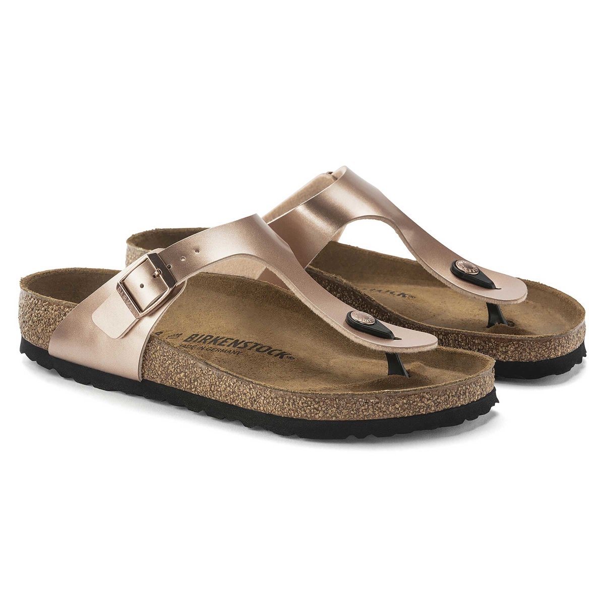 Birkenstock Women's Gizeh Metallic Copper Birko-Flor