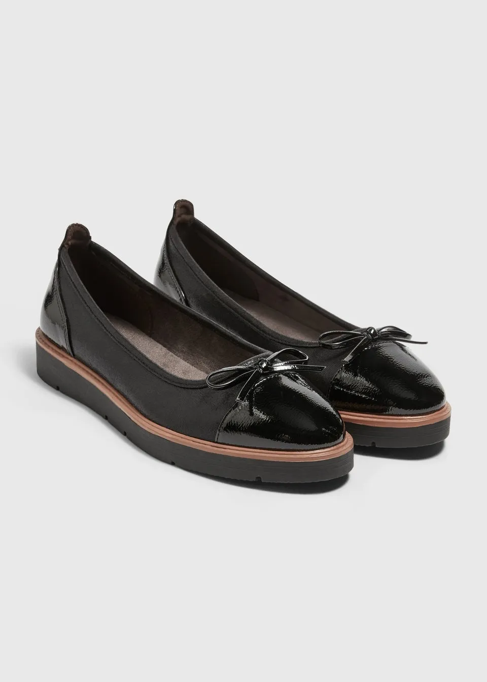 Black Bow Ballet Shoes