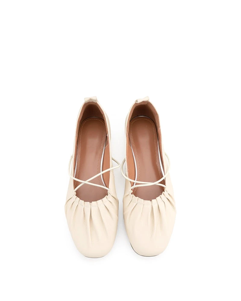 Crossover Straps Slip On Walking Ballet Flats