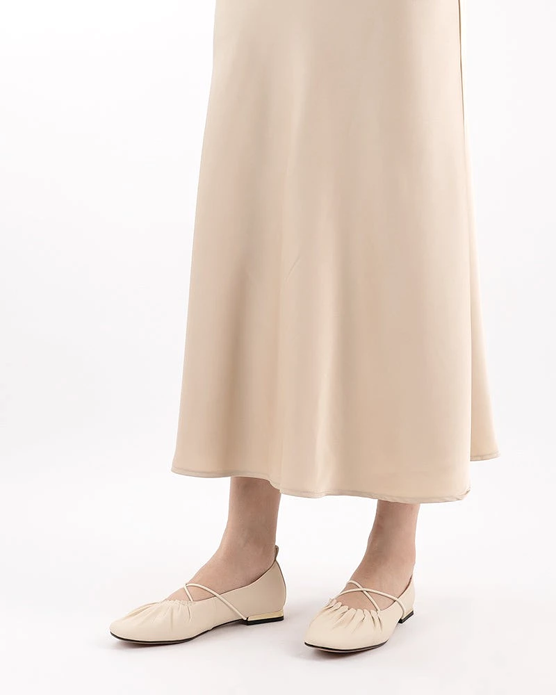 Crossover Straps Slip On Walking Ballet Flats