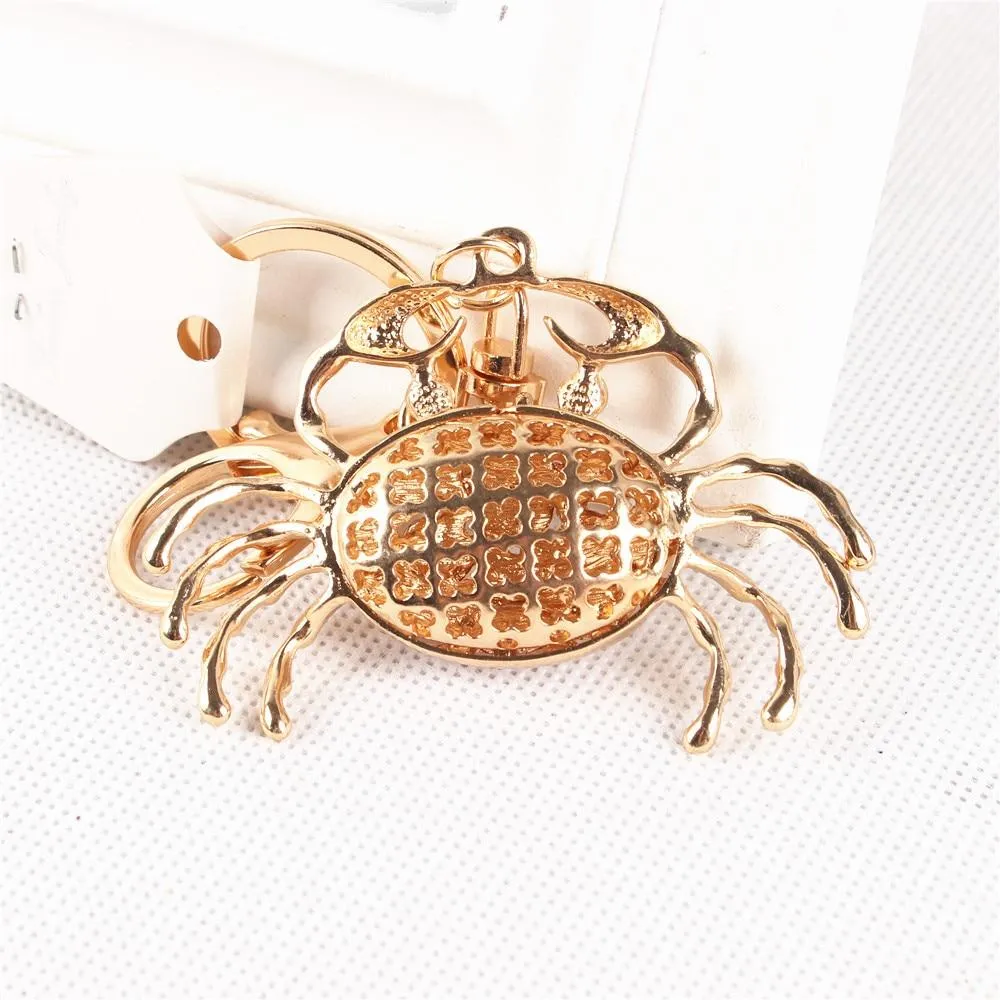 Cute Women's Crab Opals Crystal Charm Hand-Bag Pendant & Key Chain