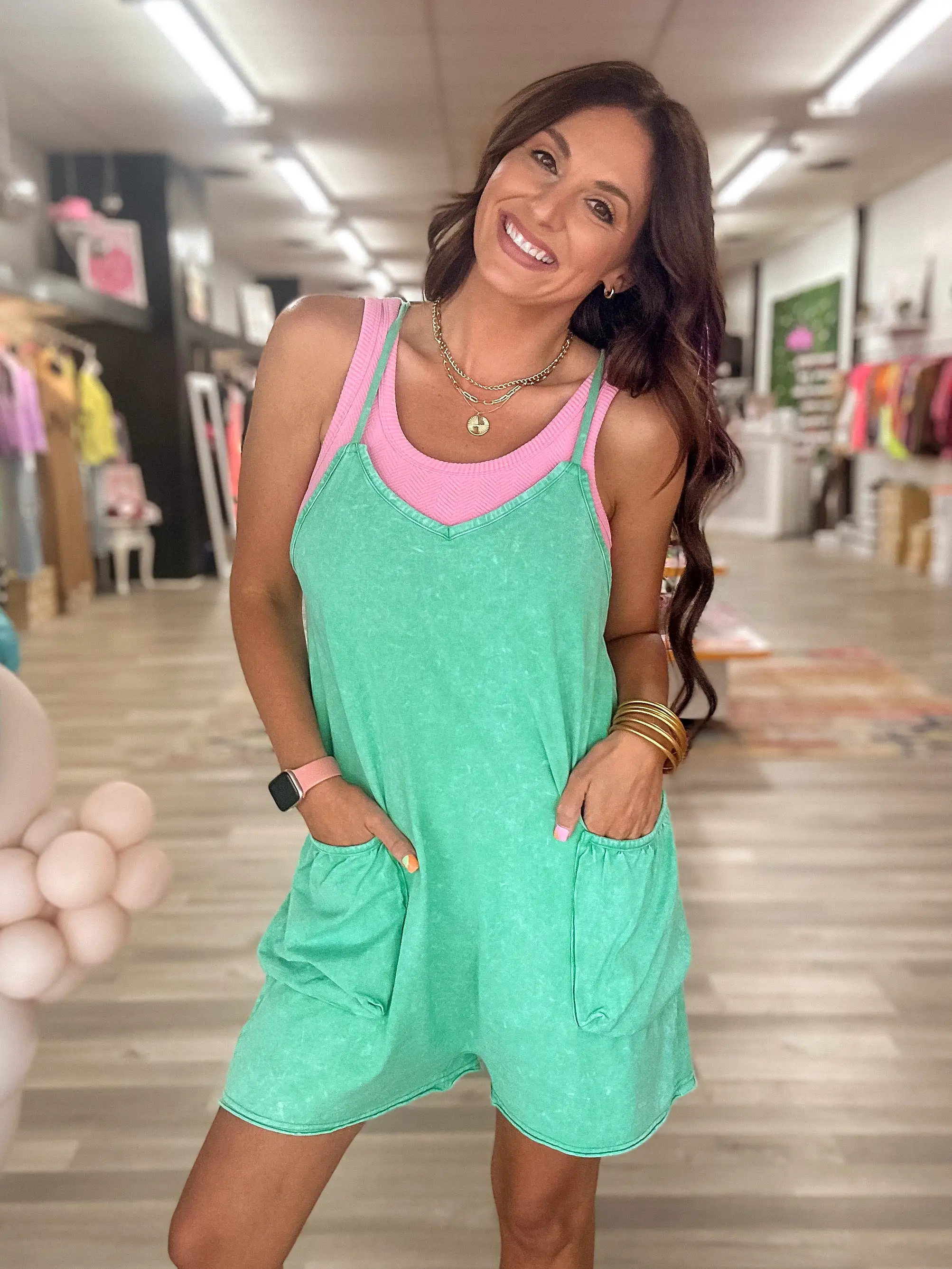 End Up With You Romper - Green