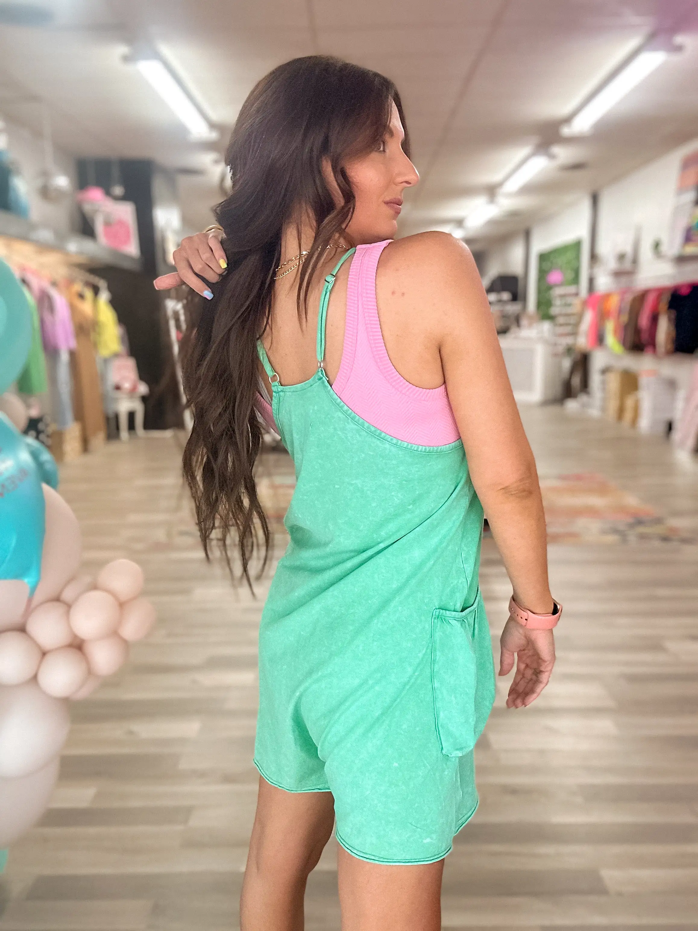 End Up With You Romper - Green