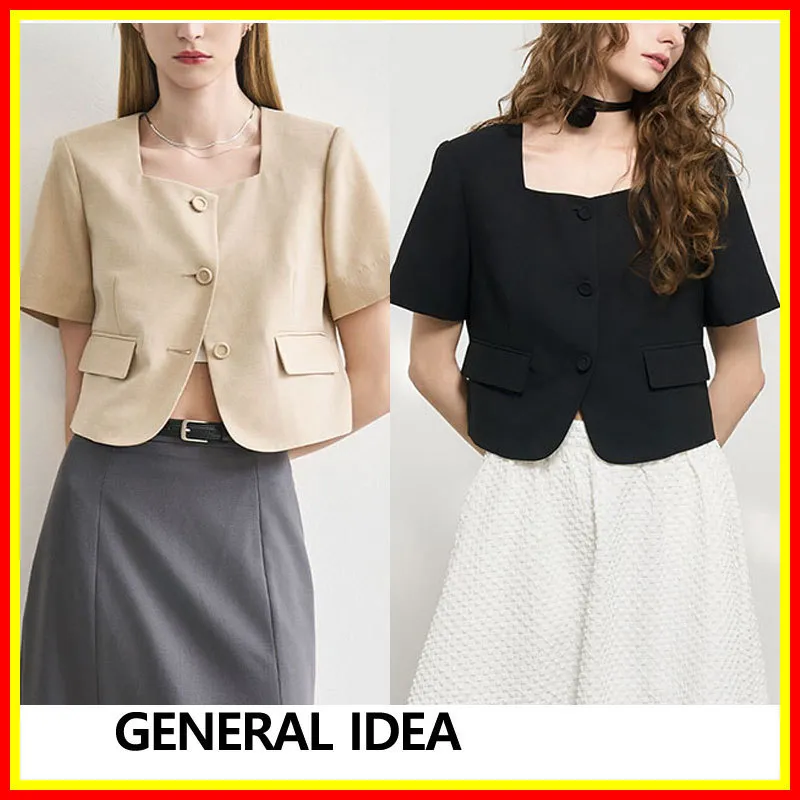 GENERAL IDEA  |Street Style Short Sleeves Shirts & Blouses