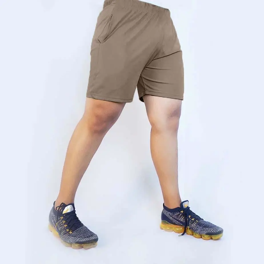 GymX Coffee Beige Shorts : Aesthetics Series- Sale