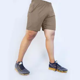 GymX Coffee Beige Shorts : Aesthetics Series- Sale