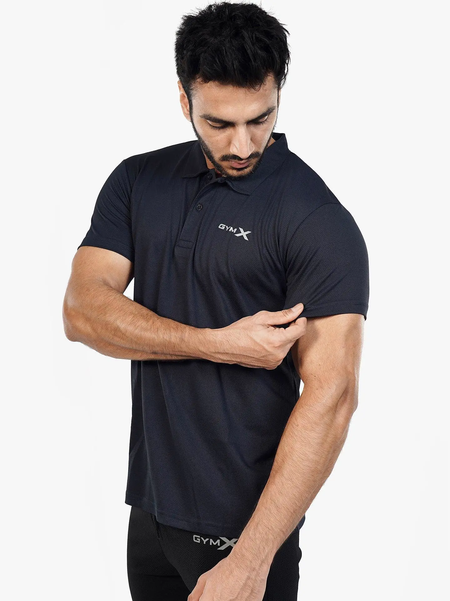 GymX Polo Tech Tee: Infinity Blue