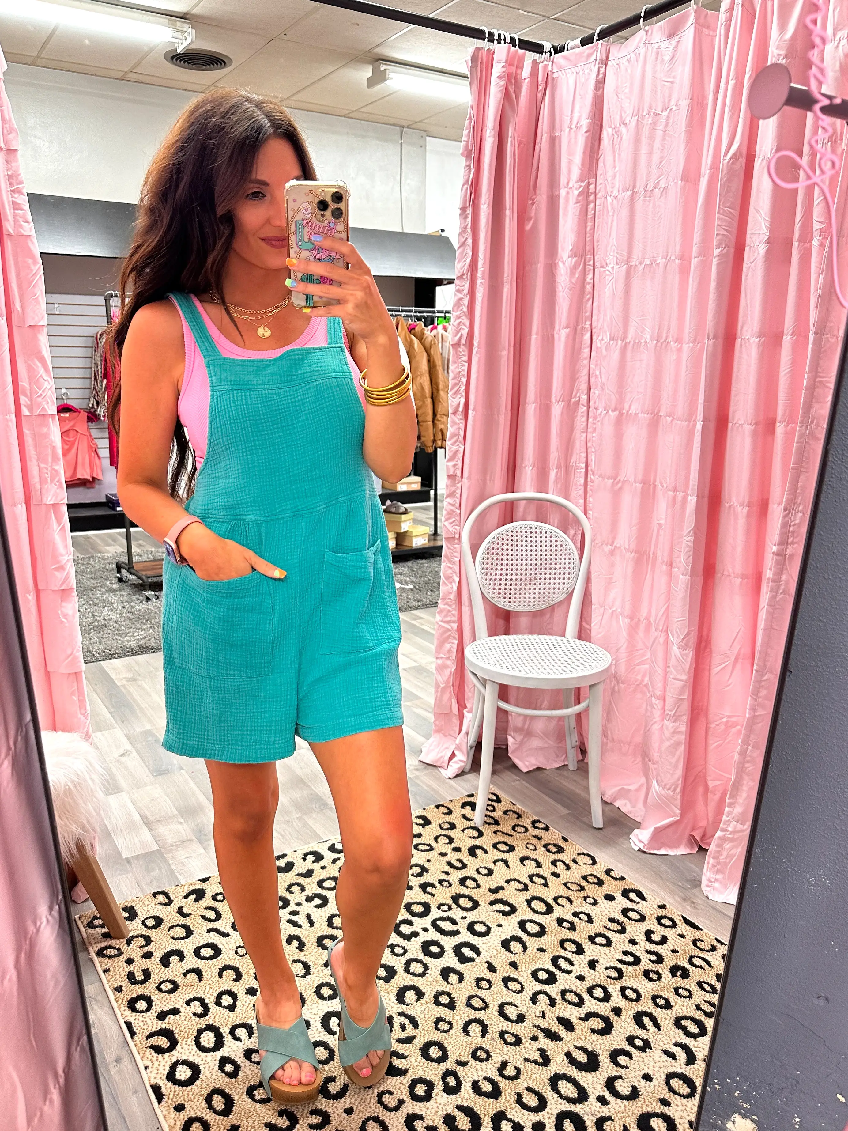 How's It Gonna Be Romper - Blue/Green