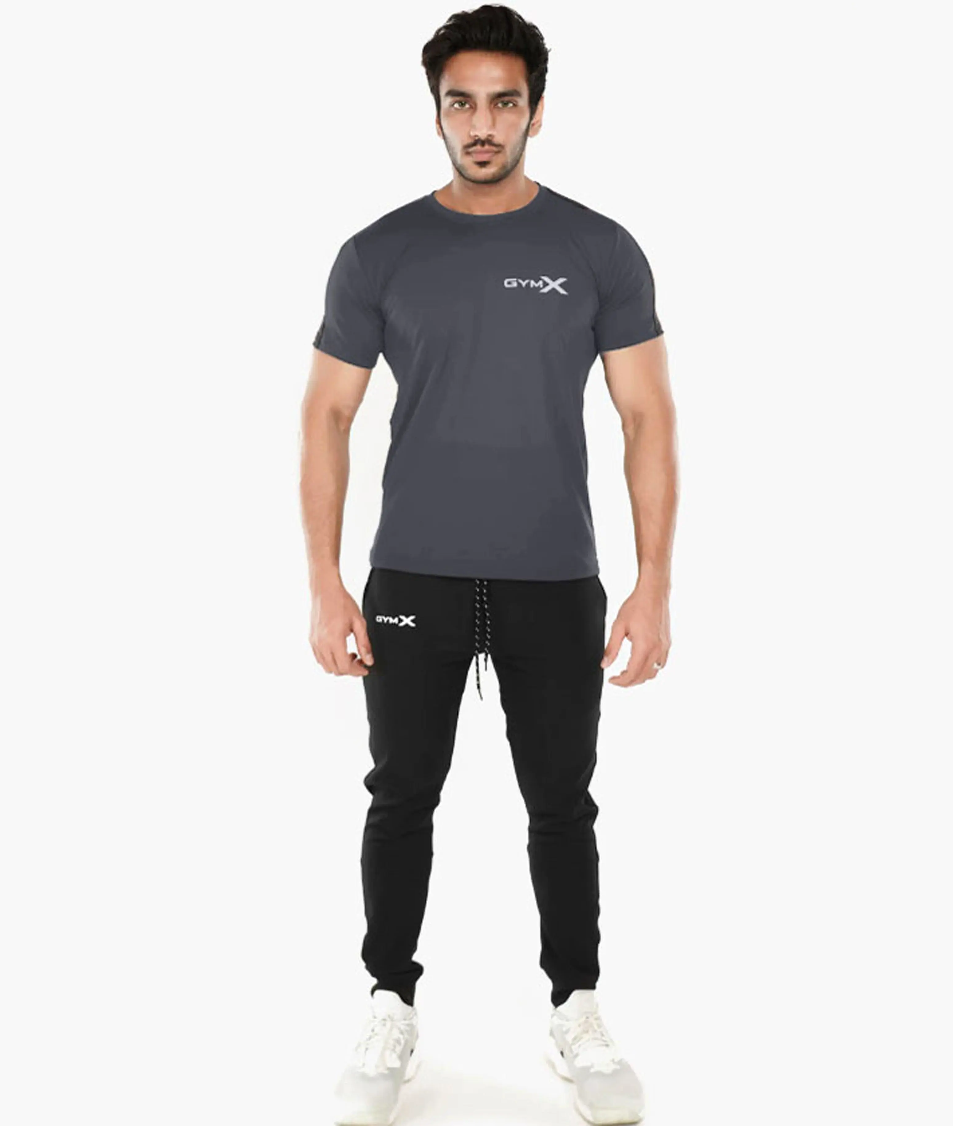 Iron Grey GymX Panel Tee