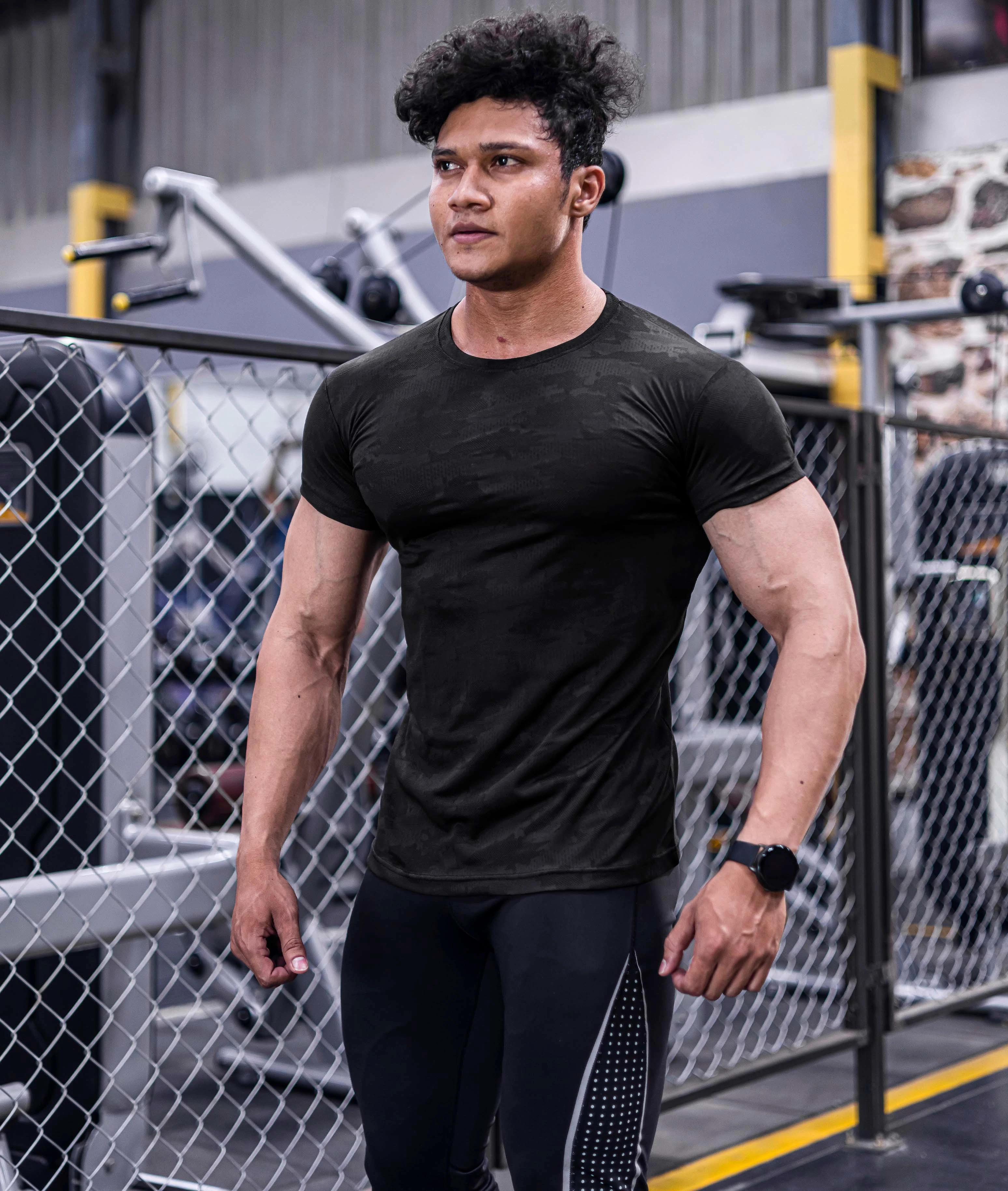 Jacquard Black Camo GymX Tee - Sale