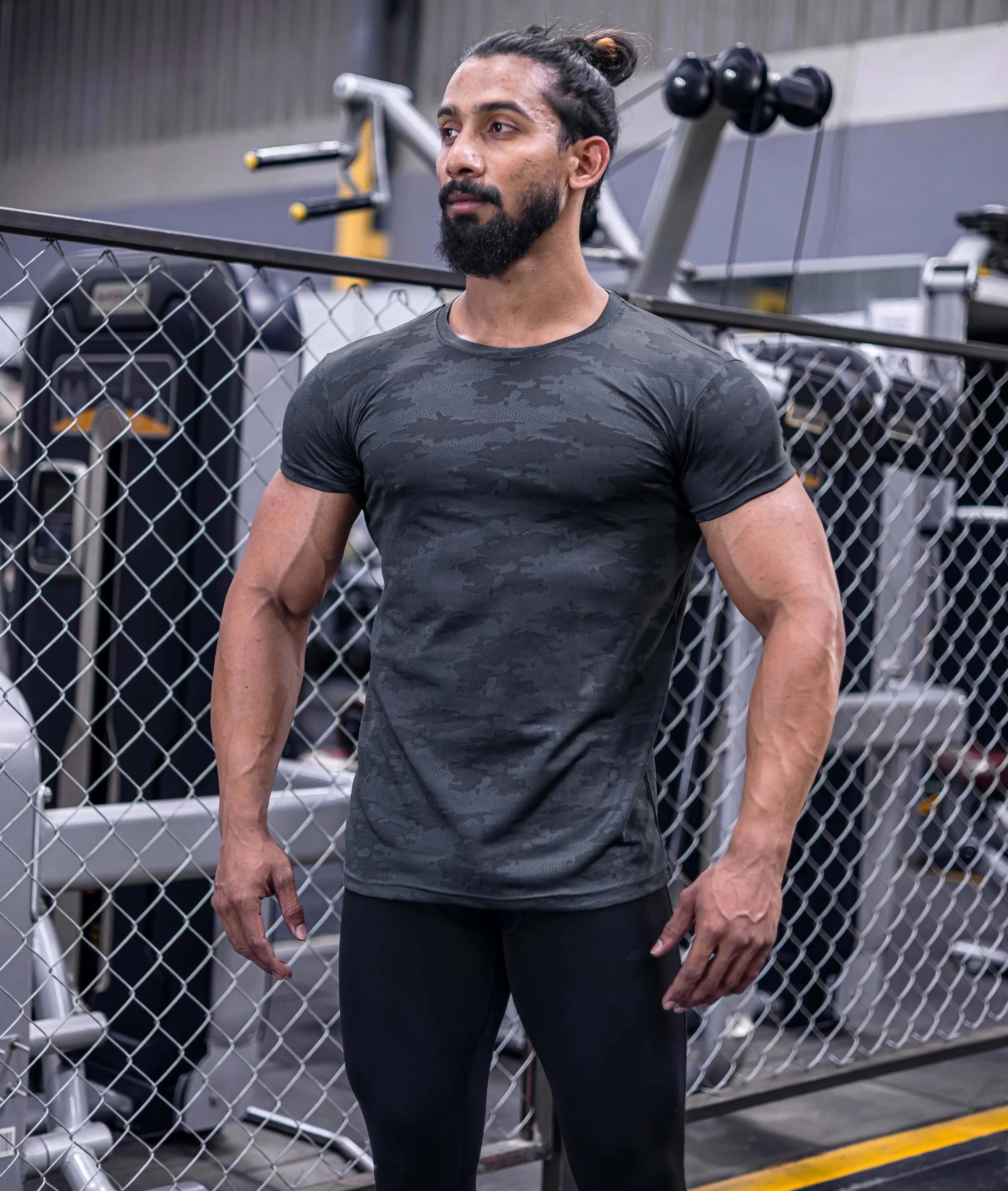 Jacquard Grey Camo GymX Tshirt - Sale