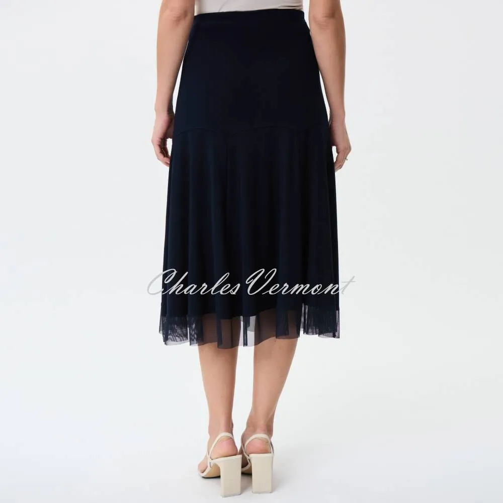 Joseph Ribkoff Skirt with Mesh Hem - Style 231223 (Midnight Blue)