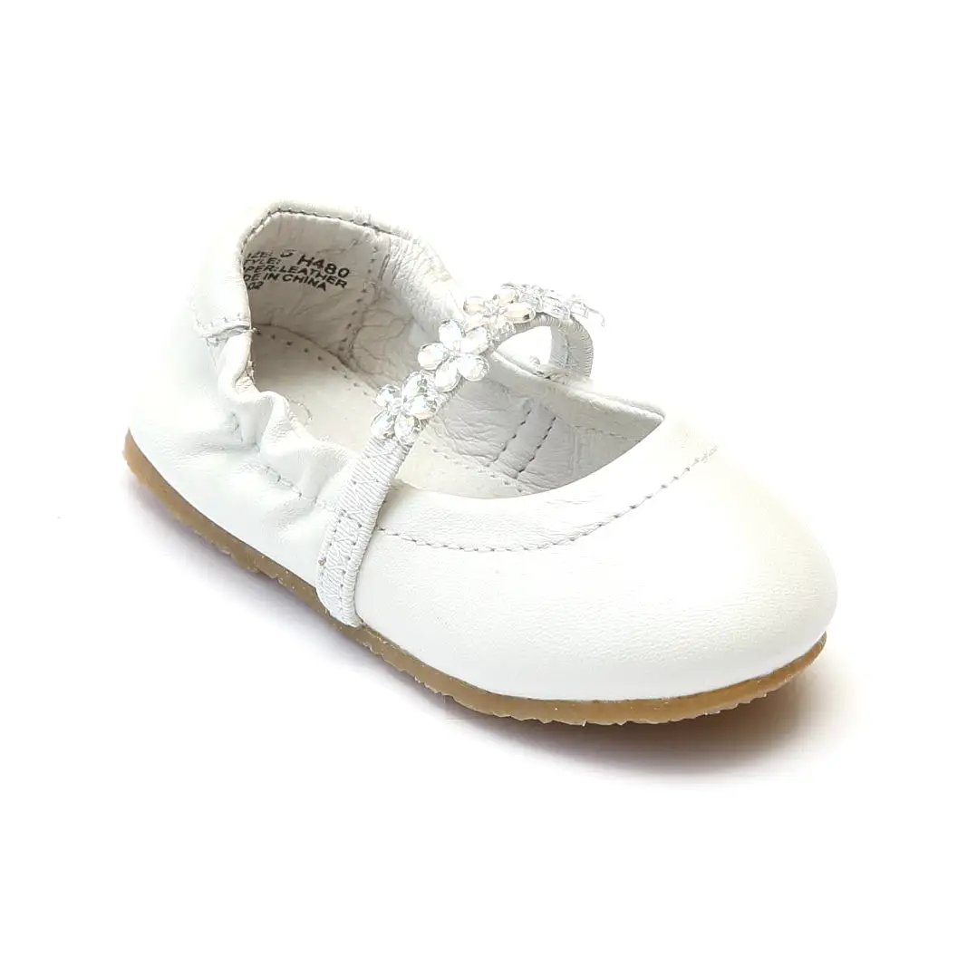 L'Amour Girls H480 White Ballet Shoes