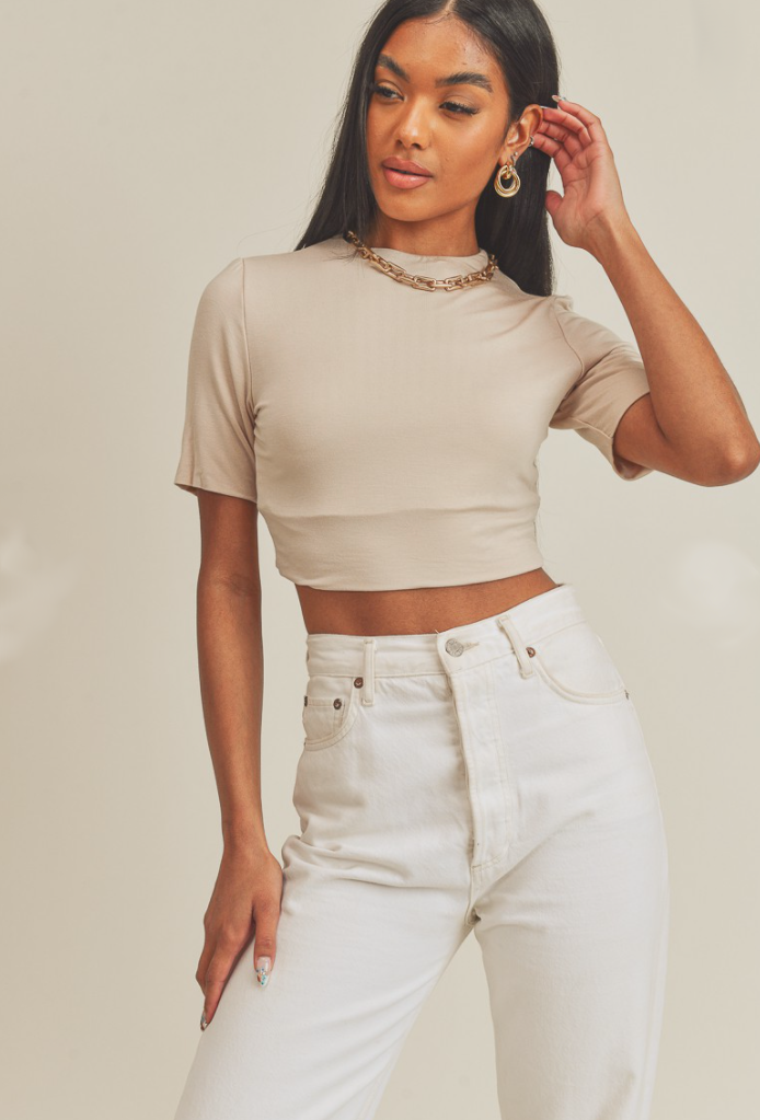 Lani Crop Top - Beige