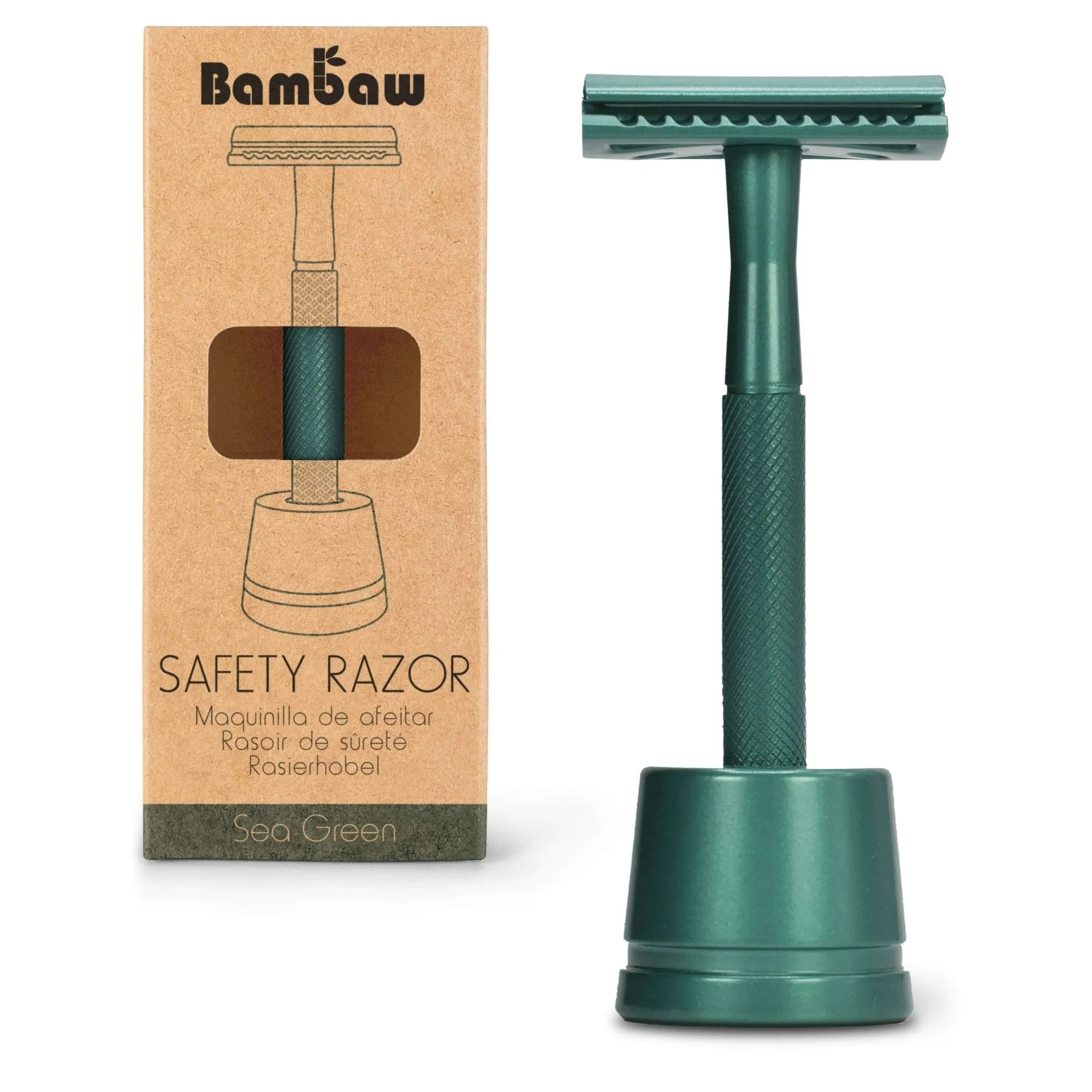 Metal Safety Razor + Stand