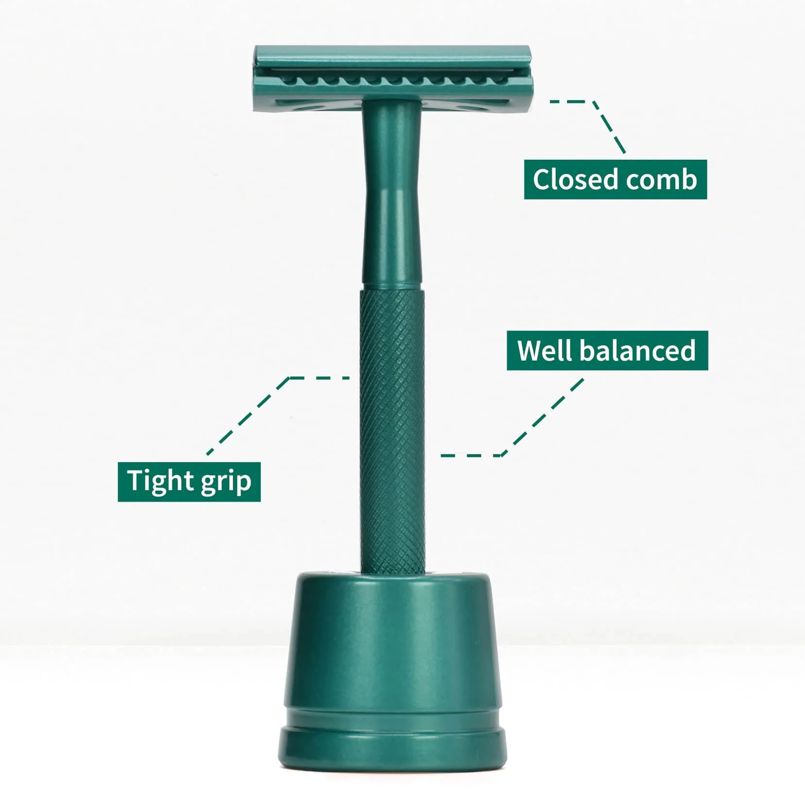 Metal Safety Razor + Stand