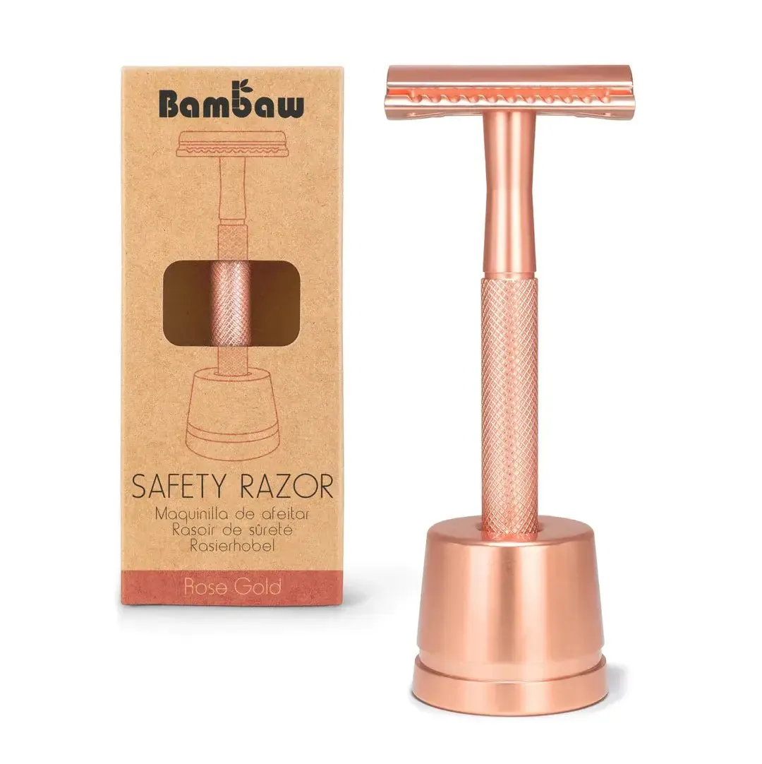 Metal Safety Razor + Stand