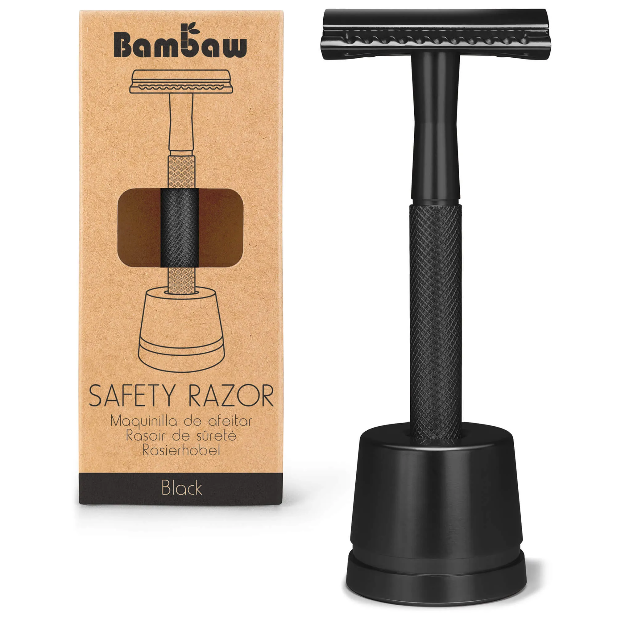 Metal Safety Razor + Stand