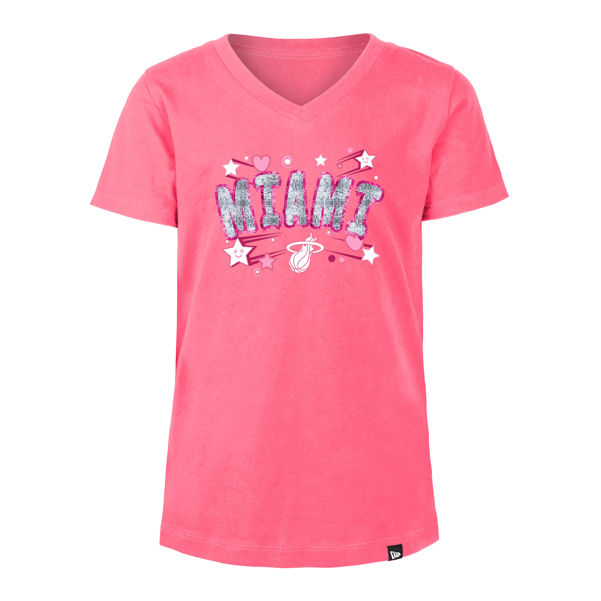 New Era Miami HEAT Sequins Girls Tee