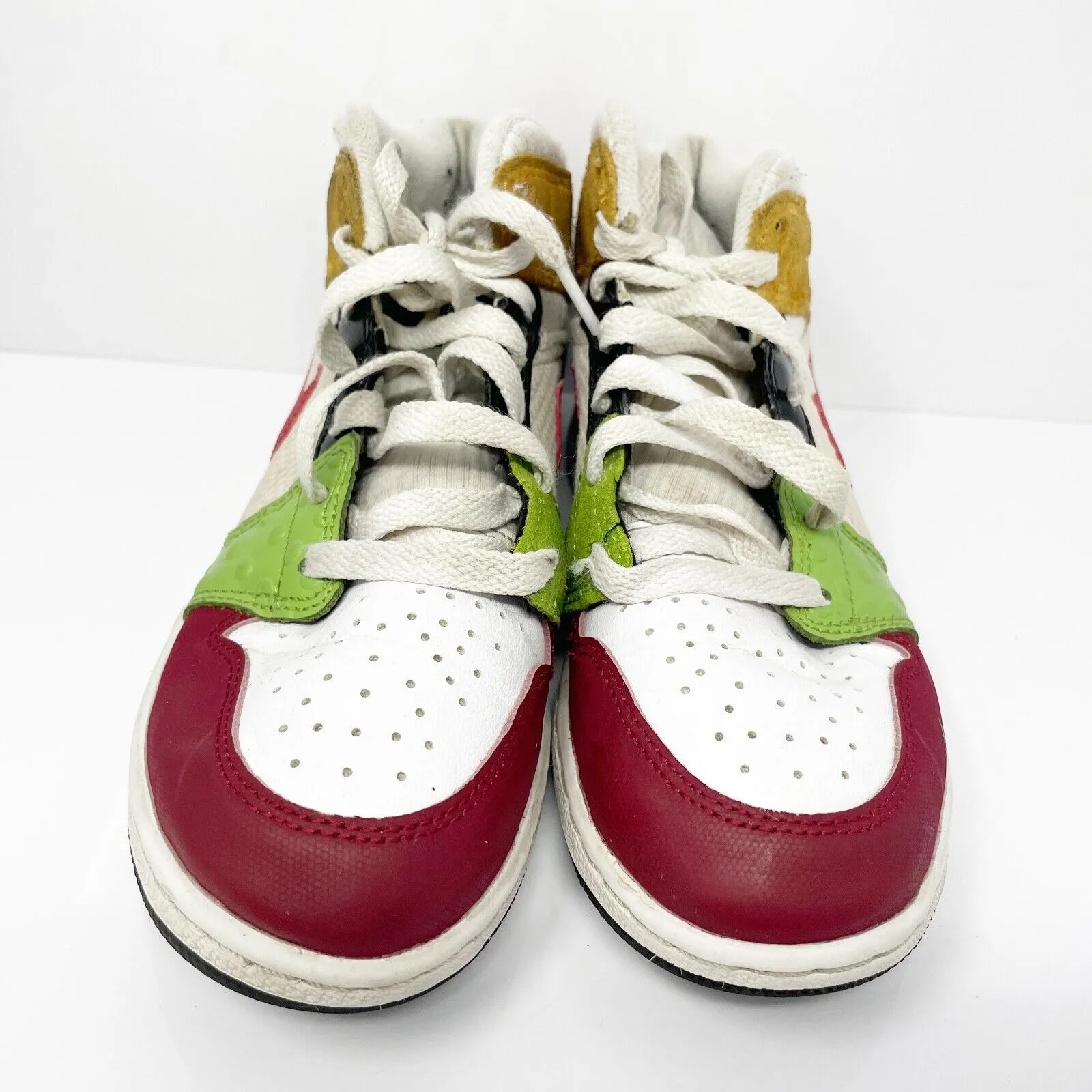 Nike Boys Air Jordan 1 Mid SE DR6957-100 Multicolor Basketball Shoes Sneakers 4Y