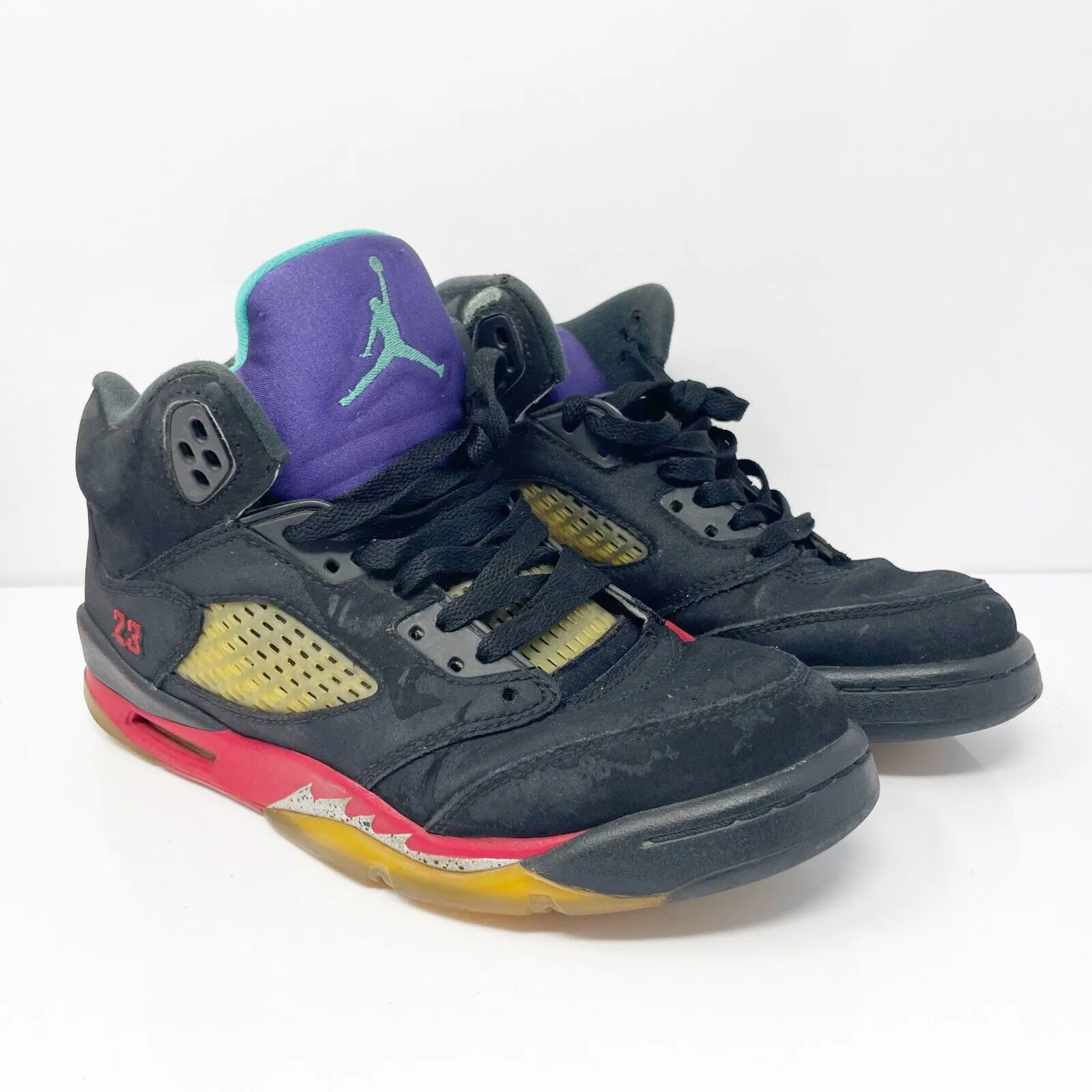 Nike Boys Air Jordan 5 CZ2989-001 Black Basketball Shoes Sneakers Size 6.5Y