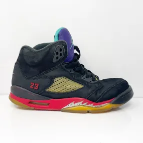 Nike Boys Air Jordan 5 CZ2989-001 Black Basketball Shoes Sneakers Size 6.5Y