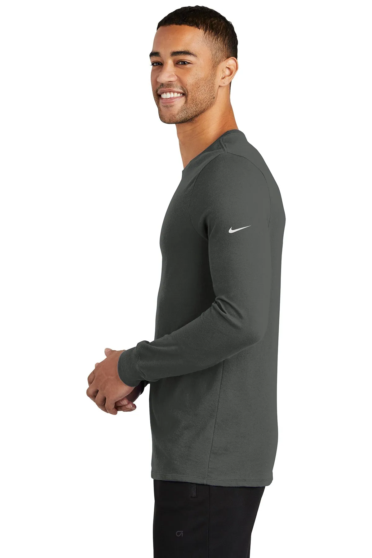 Nike Dri-FIT Long Sleeve Custom Tees, Anthracite