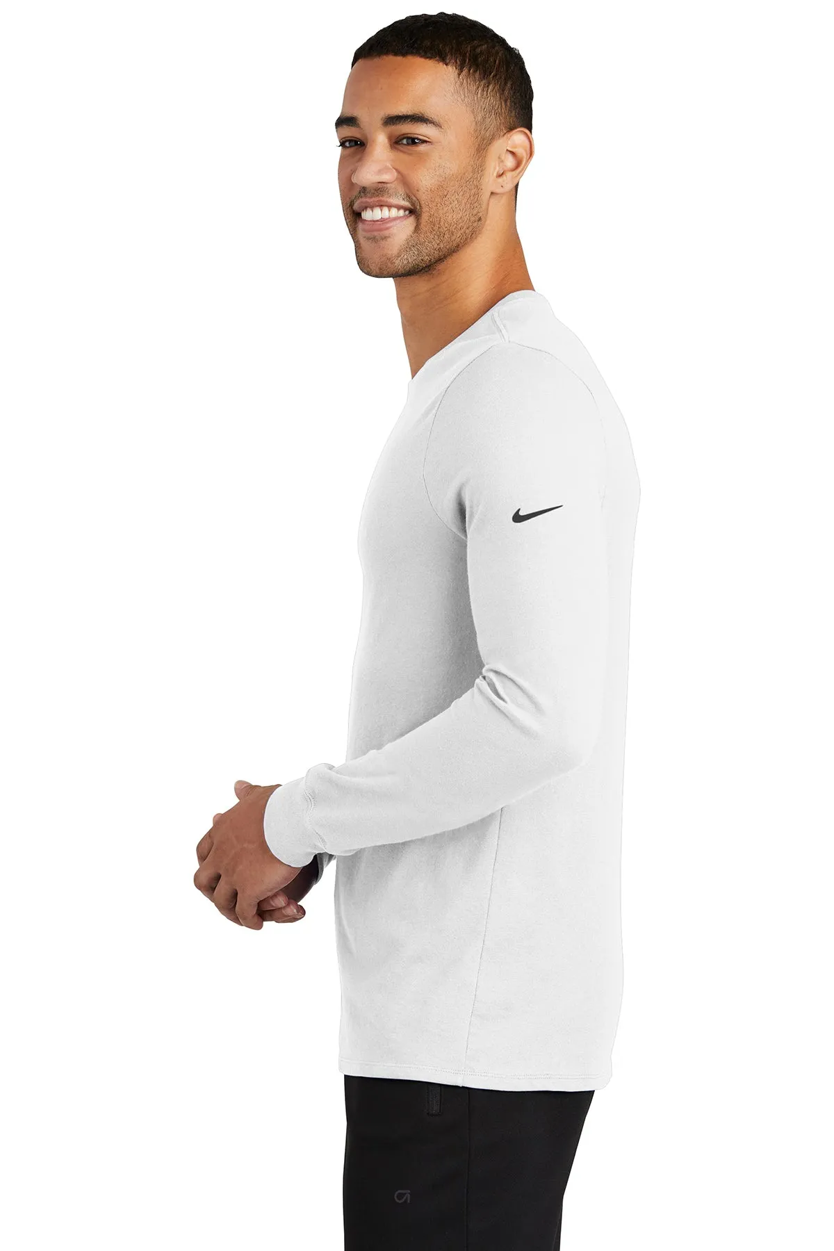 Nike Dri-FIT Long Sleeve Custom Tees, White