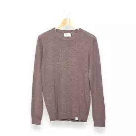 Nowadays Linen Crew Sweater brown lentil