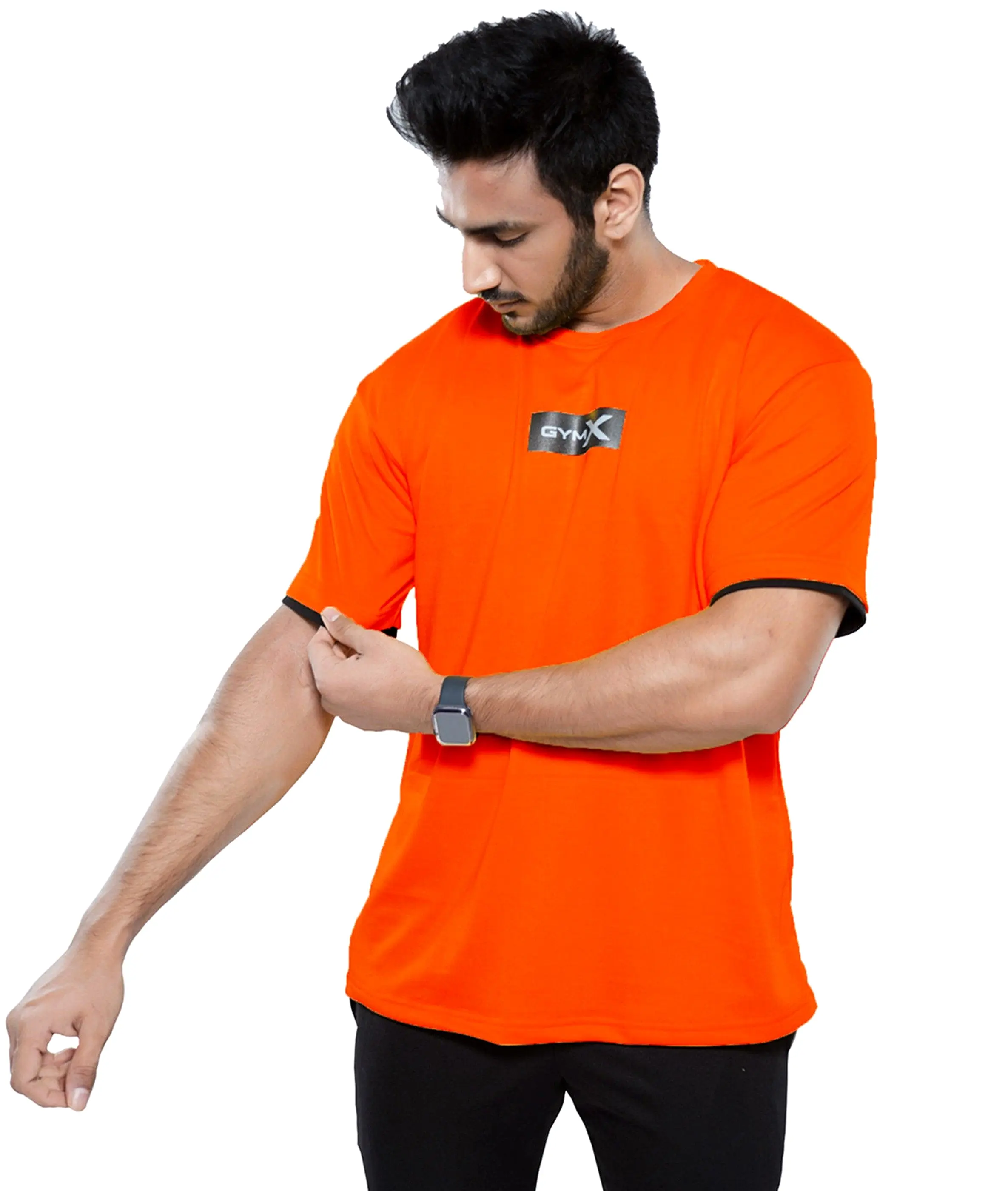 Oversized GymX Tee: Neon Orange