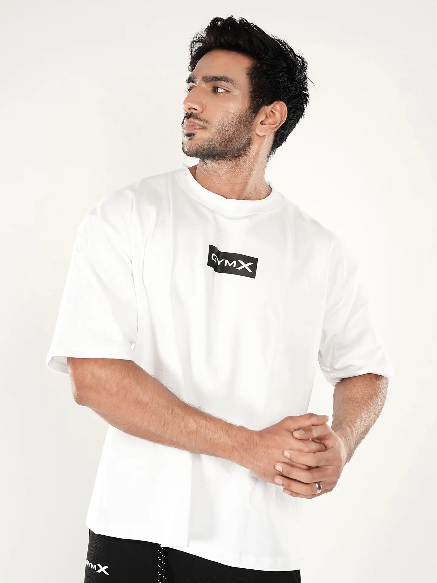 Oversized GymX Tee- Pristine White- Sale