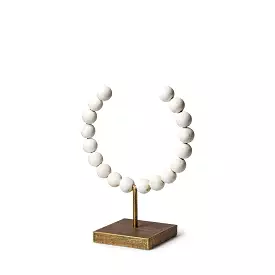 Petite White Beaded Sculpture