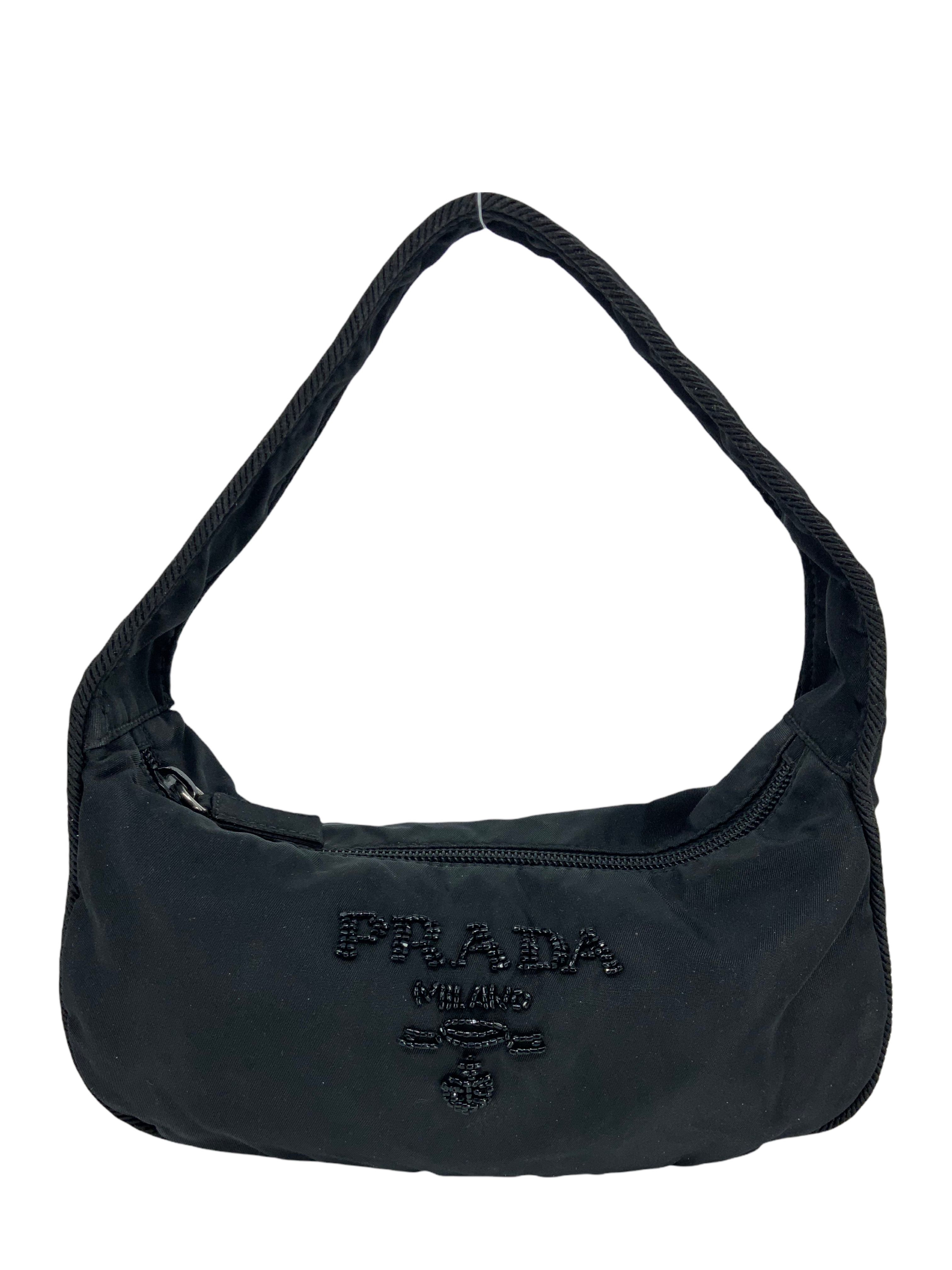 PRADA Tessuto Nylon Beaded Small Bag