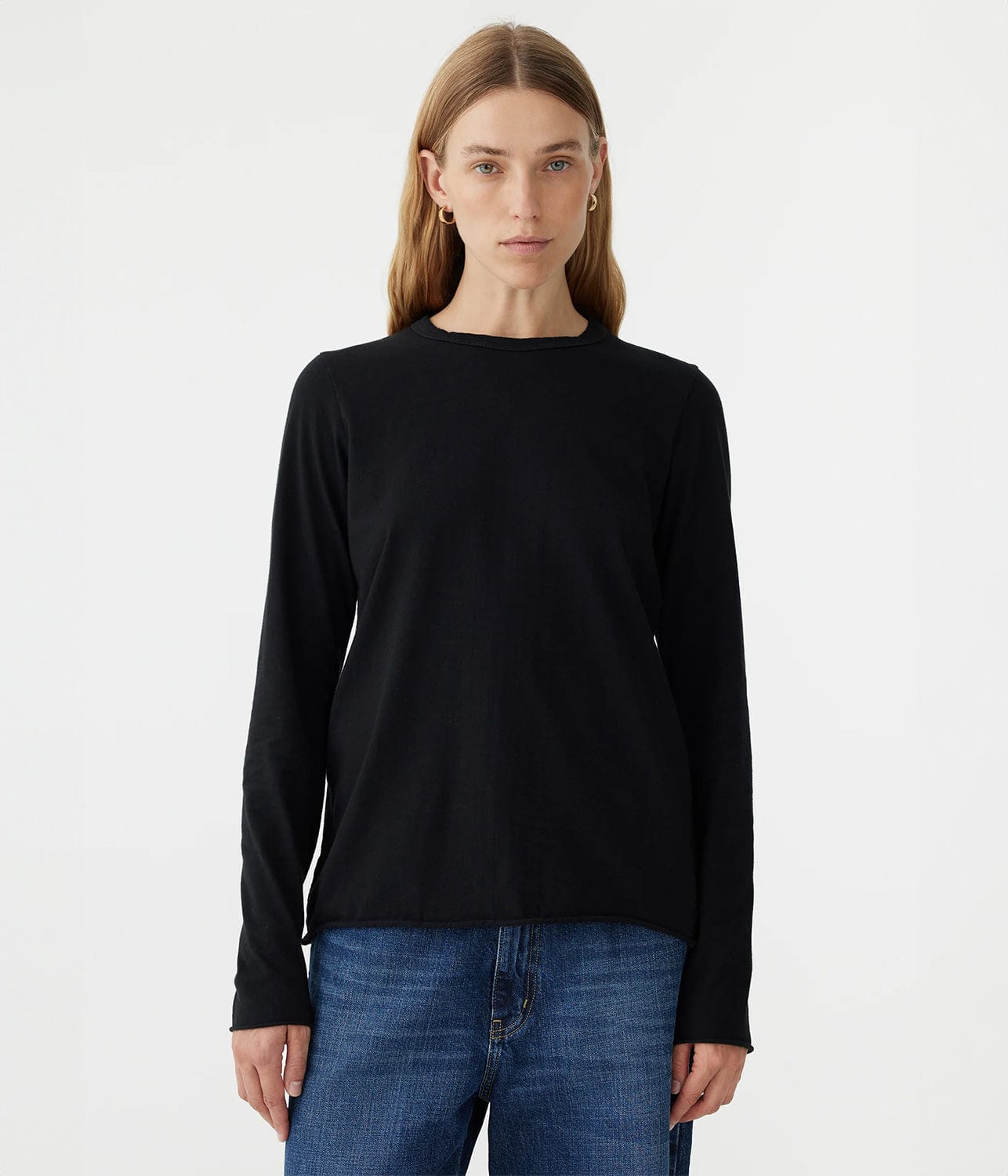 SPLIT BACK TOP- BLACK