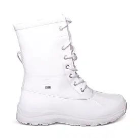 UGG Adirondack III Patent White Boots - Women's