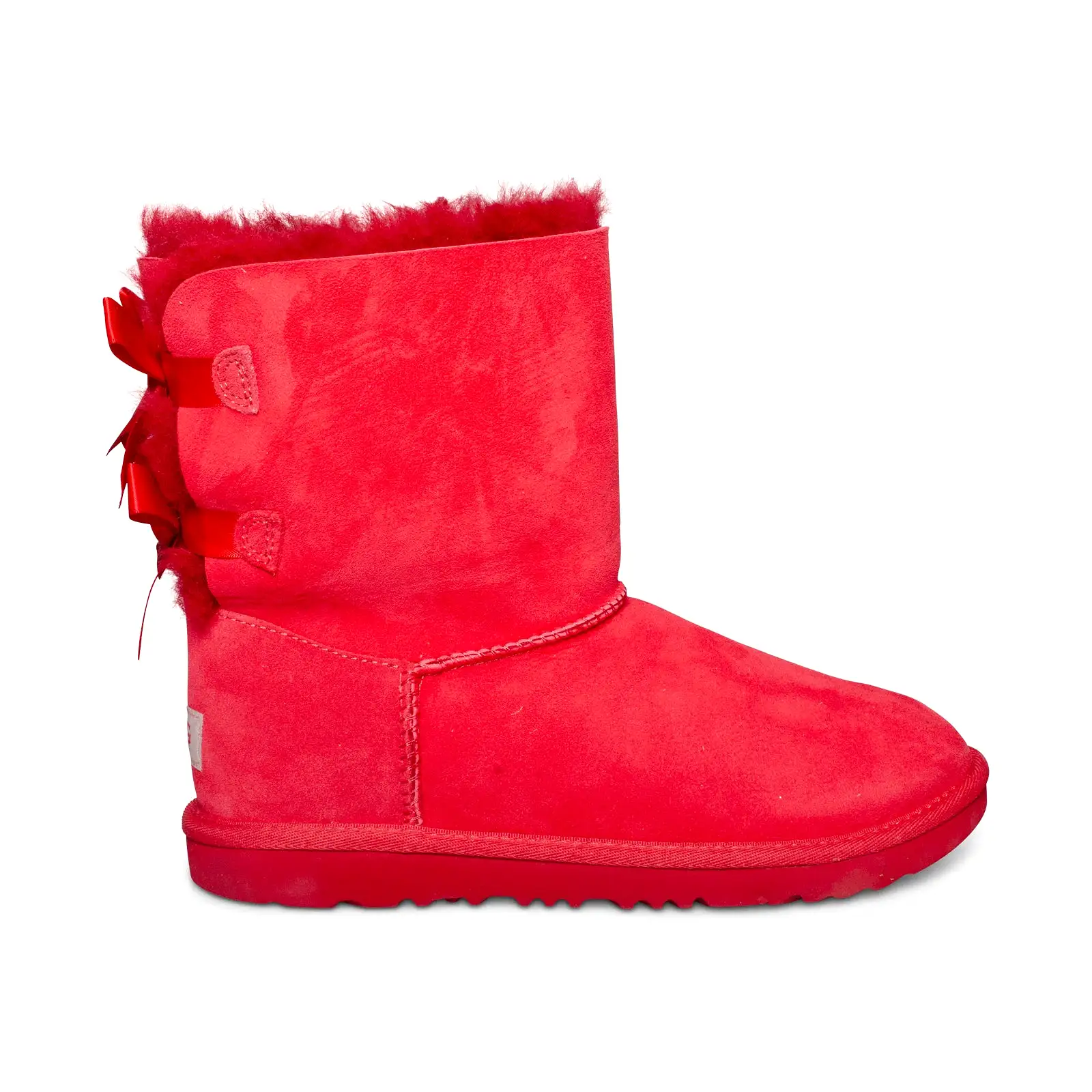 UGG Bailey Bow II Samba Red Boots - Youth