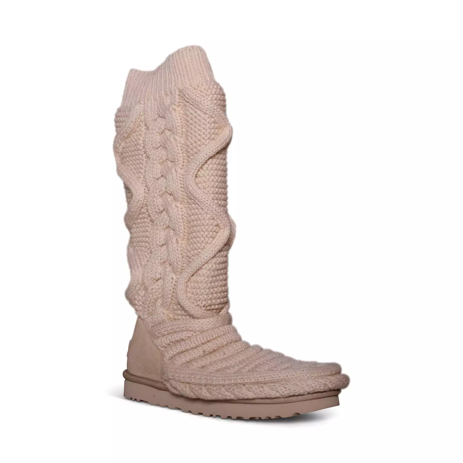 UGG Classic Tall Chunky Knit Cream Boots - Women's