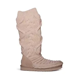 UGG Classic Tall Chunky Knit Cream Boots - Women's