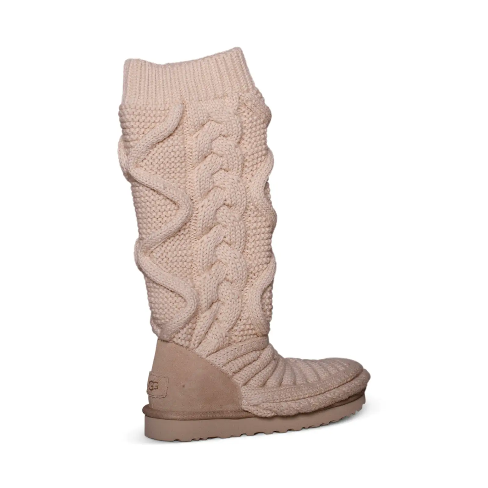 UGG Classic Tall Chunky Knit Cream Boots - Women's