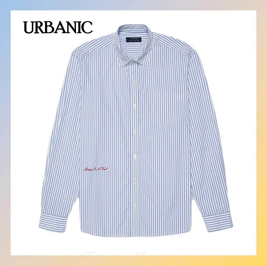 Urbanic 30  |Stripes Street Style Logo Shirts & Blouses