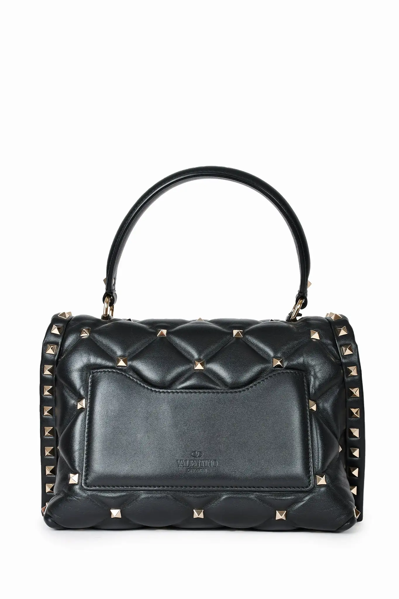 Valentino Black 'Candy Stud VLTN' Top Handle with Strap