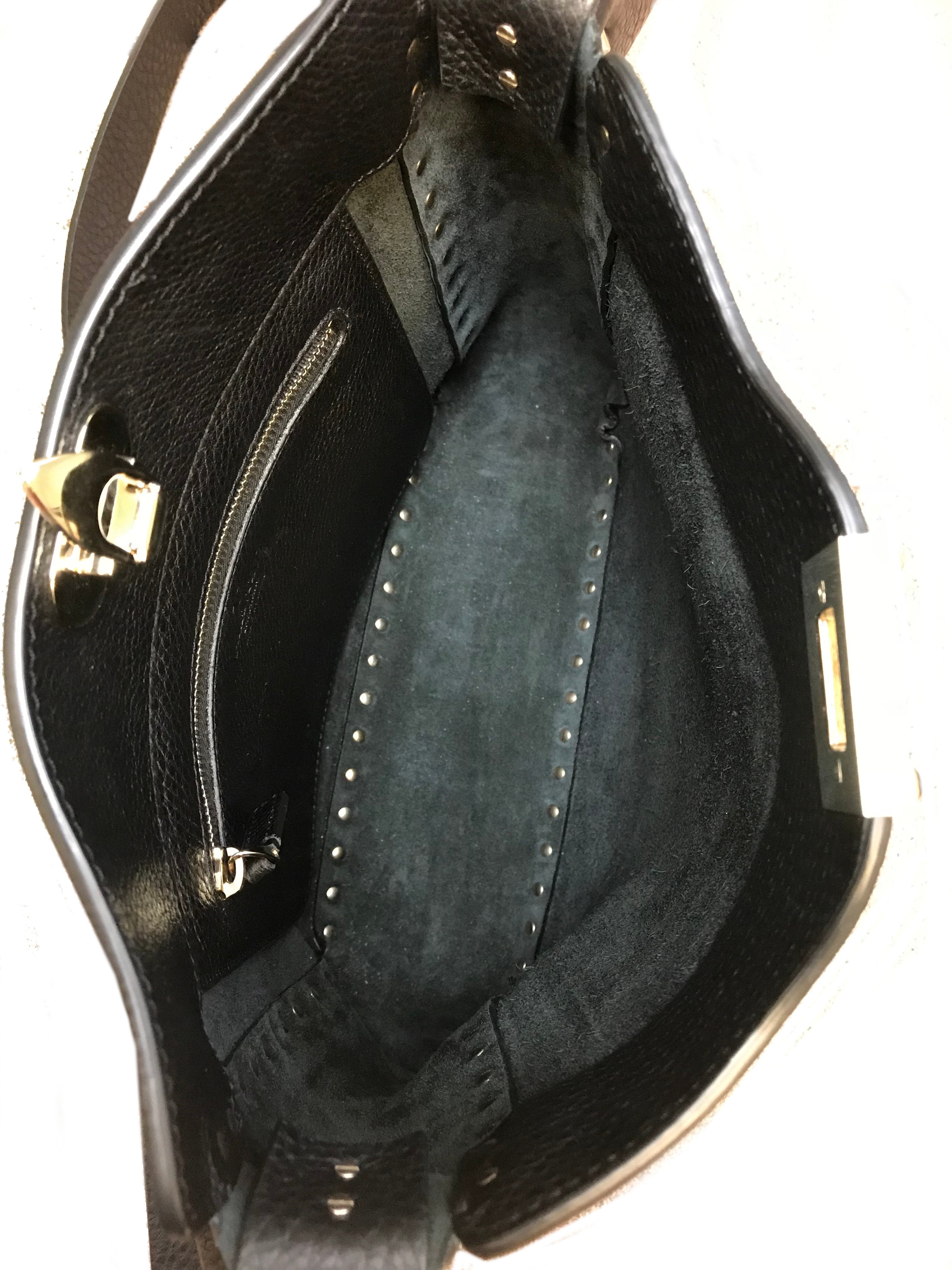 Valentino Rockstud Leather Hobo Messenger Bag